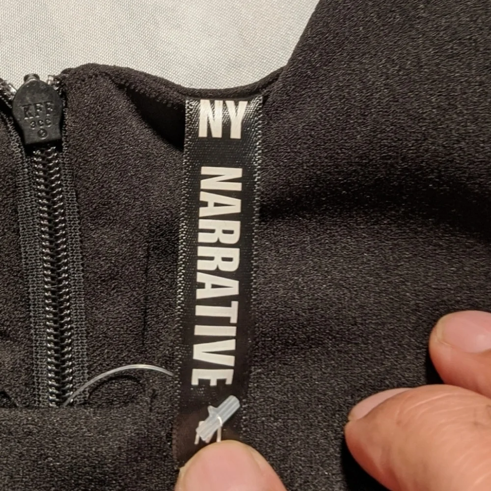 NY narrative black dress